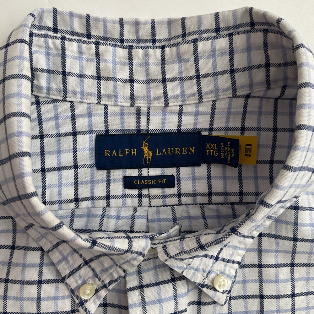 Ralph Lauren Men’s Shirt Plaid Longer Sleeves Size XXL - Picture 2 of 7